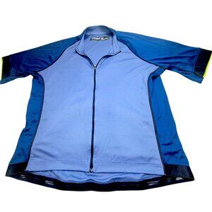 Coop Cycles mens blue Cycling jersey short sleeve full zip